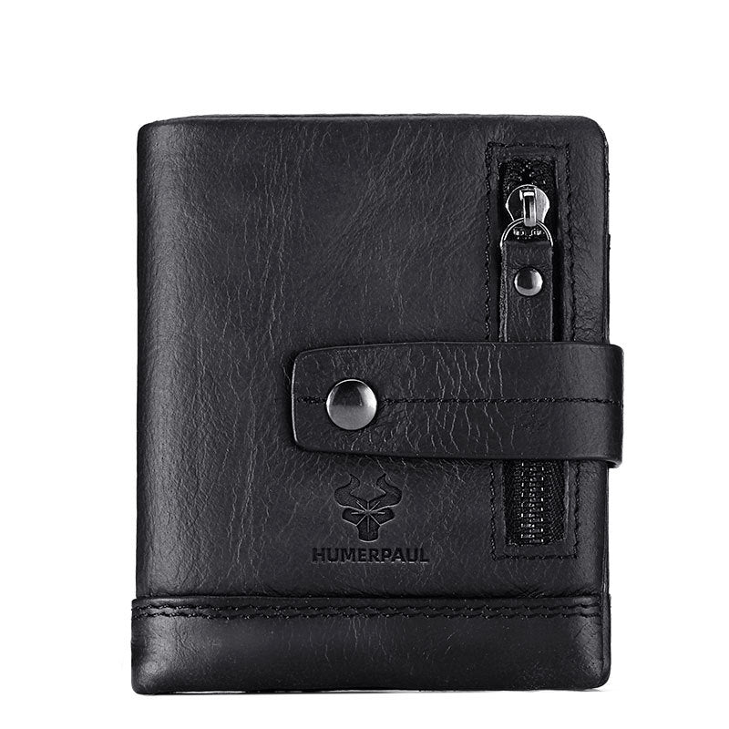 Leather Zipper Wallet Multifunctional Clutch RFID Blocking Secure Spacious Organizer