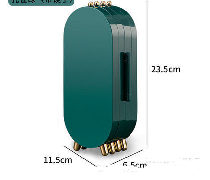 Jewellery Storage Box Earrings Necklaces Bracelets Foldable Oval Display Compact