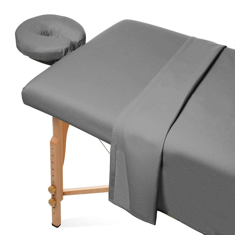 Massage Table Sheet Set 3 Piece Fitted Flat Face Cradle Cover Elastic Edges