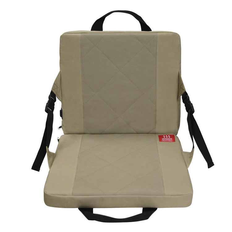 Heated Outdoor Seat Cushion with Adjustable Heat for Camping and Fishing Trips