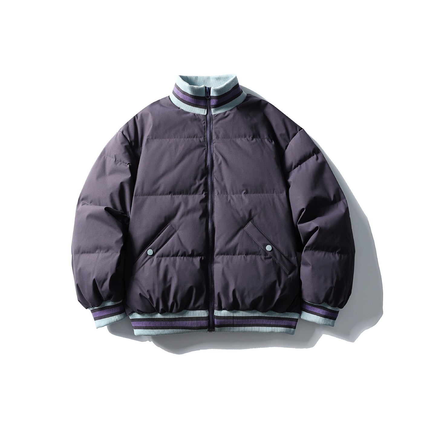 Men's Insulated Winter Jacket Casual Zip-Up Warm Outerwear with Loose Fit Design