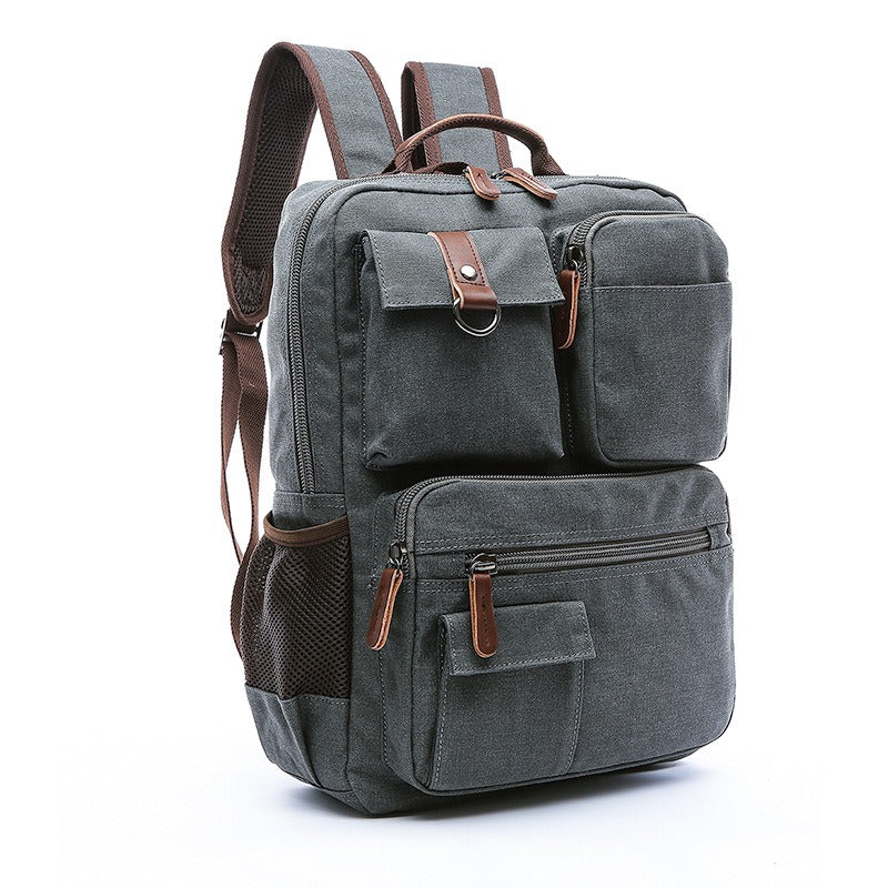 Waxed Canvas Rucksack Durable Outdoor Travel Backpack 20-35L Waterproof Hiking
