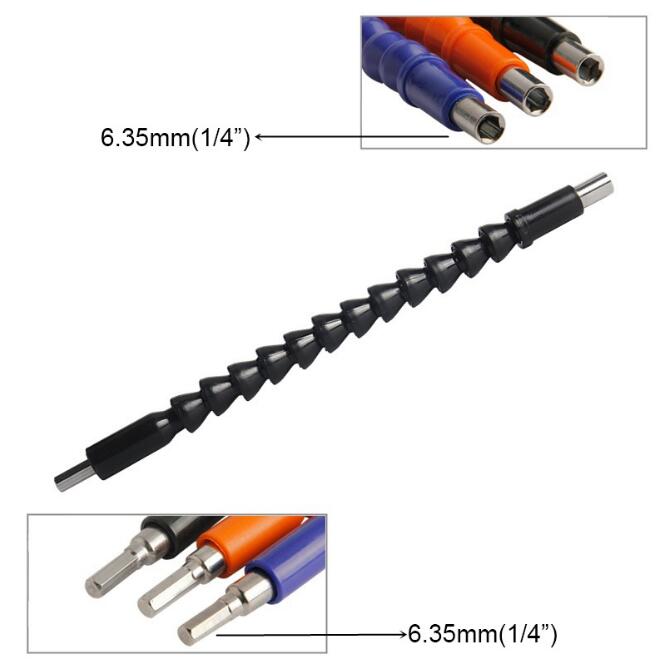 High Carbon Steel 290mm Flexible Drill Extension Shaft Accessory Tool Holder