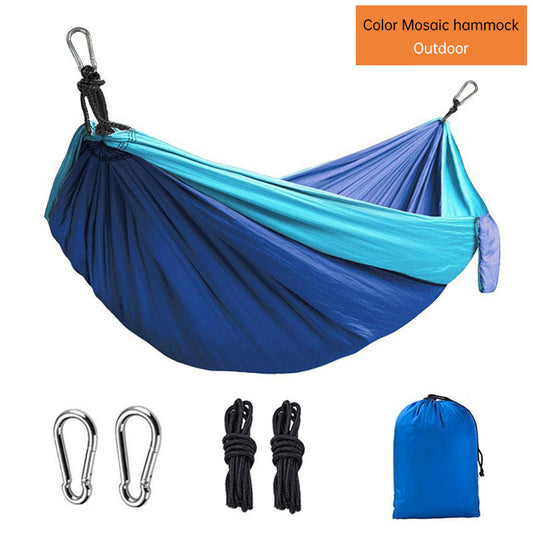 Parachute Fabric Hammock for Camping, Single or Double, Indoor or Outdoor Use