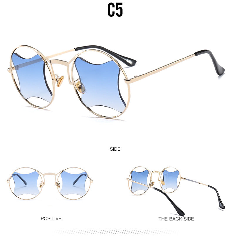 UV400 Protection Metal Frame Polycarbonate Lens Non-Polarised Trendy Sunglasses