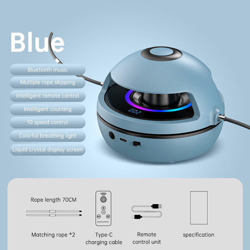 Smart Jump Rope Machine 10-Level Adjustable Speed LED Display Bluetooth Sync