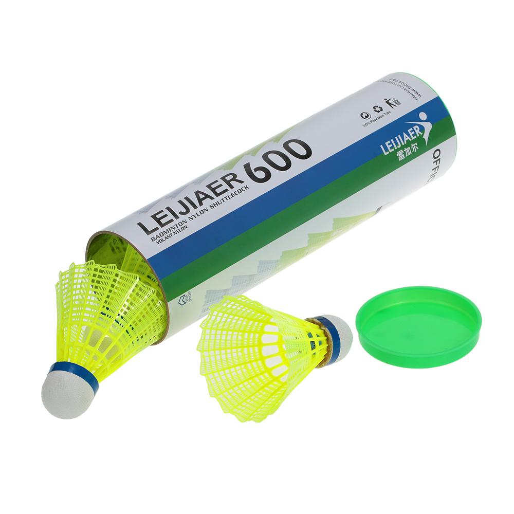 Nylon Badminton Shuttlecocks Six Pack 80mm Aerodynamic Standard Size Gym Use