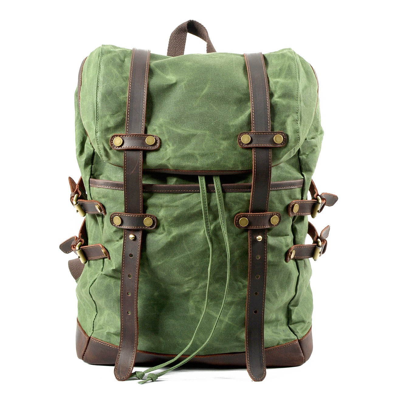 Waterproof Canvas Shoulder Backpack Outdoor Travel School Rucksack Lightweight