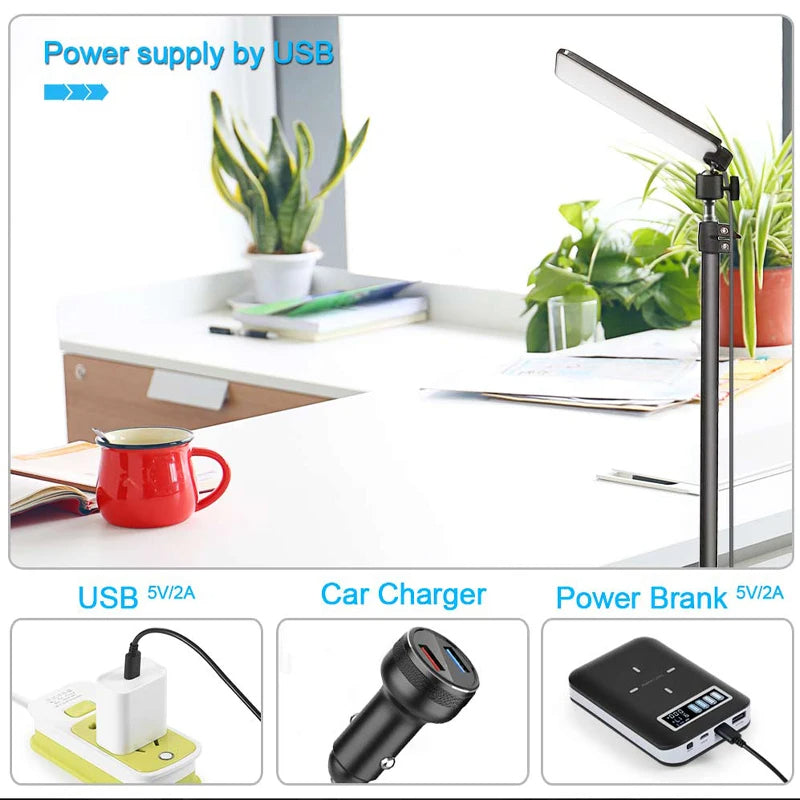 Adjustable LED Camping Light Tripod USB Rechargeable Outdoor Lighting Solution