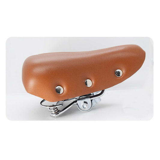 Vintage Bicycle Saddle Seat with Rivets Comfortable Cushion in Black, Brown, White