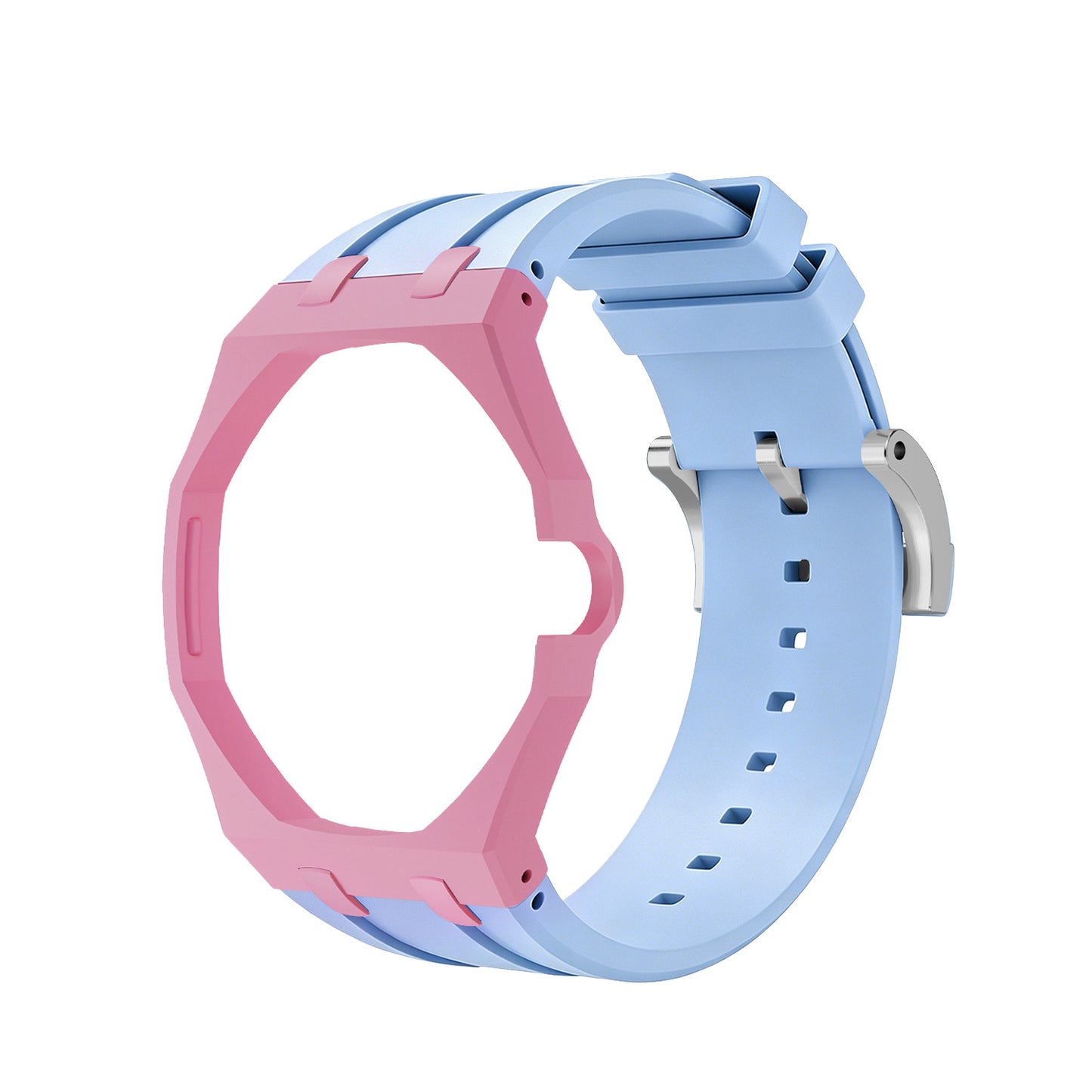 For AP x Swatch Royal Pop Watch Case Silicone Strap Adjustable Buckle Band