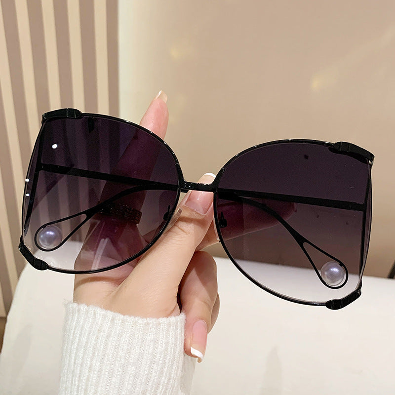 Round Frame Oversized Sunglasses UV400 Protection Stylish Sunwear Eye Protection