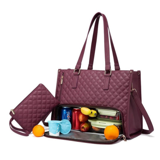 Insulated Tote Bag 15.6 Inch Laptop Storage Temperature Control Water Resistant