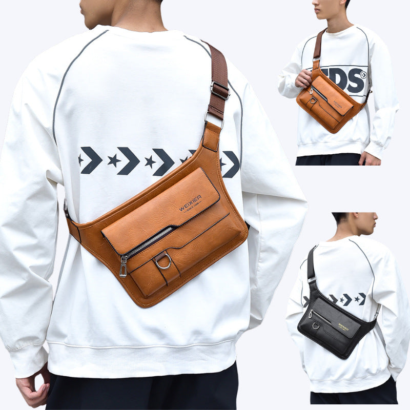 Men's Waterproof Chest Bag Crossbody Shoulder Sling Travel Storage Organizer Pouch