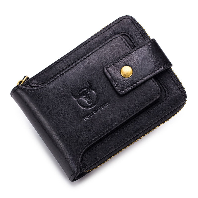 Men's RFID Leather Wallet Coin Purse Multiple Card Slots Secure Storage Holder