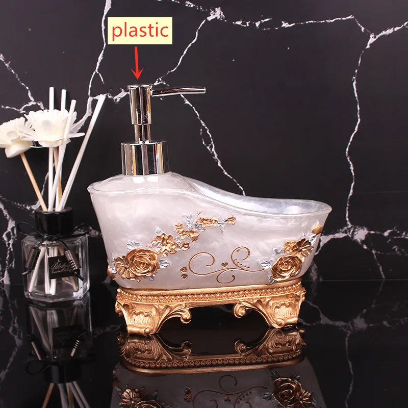 Liquid Soap Bottle Dish Resin Bathtub Shampoo Shower Gel Dispenser