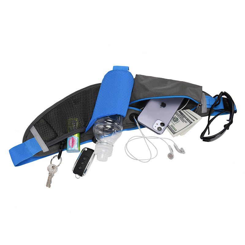 Adjustable Hydration Running Waist Pack Water Bottle Holder Storage Pockets Sport