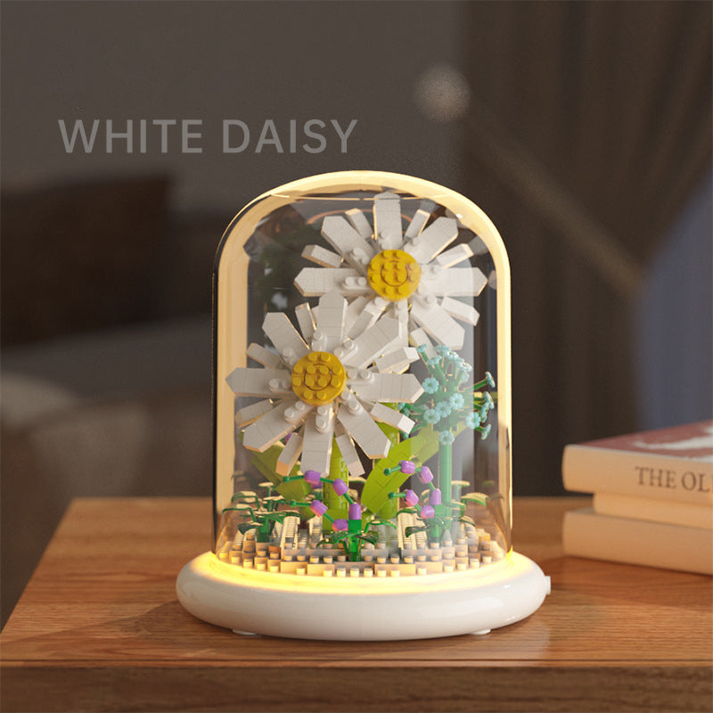 Sunflower Jasmine Build Kit Toy Compatible Diamond Particle Construction Blocks