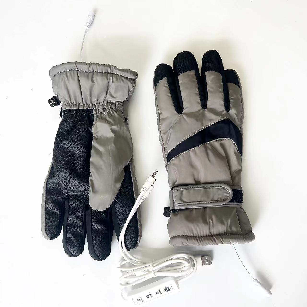 Heated Ski Gloves USB Electric Winter Waterproof Touchscreen Anti-Slip