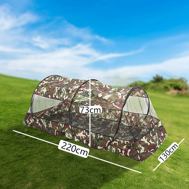 Single Bed Outdoor Mosquito Net Lightweight Portable Mesh Zipper Closure Tent