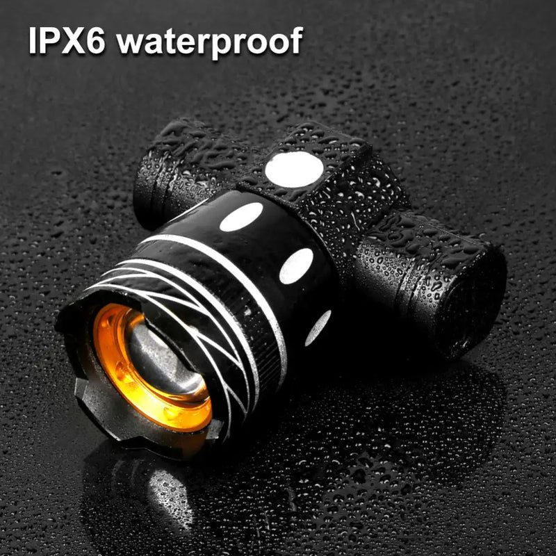 LED T6 USB Rechargeable Bicycle Light 2400mAh Zoomable MTB Cycling Flashlight