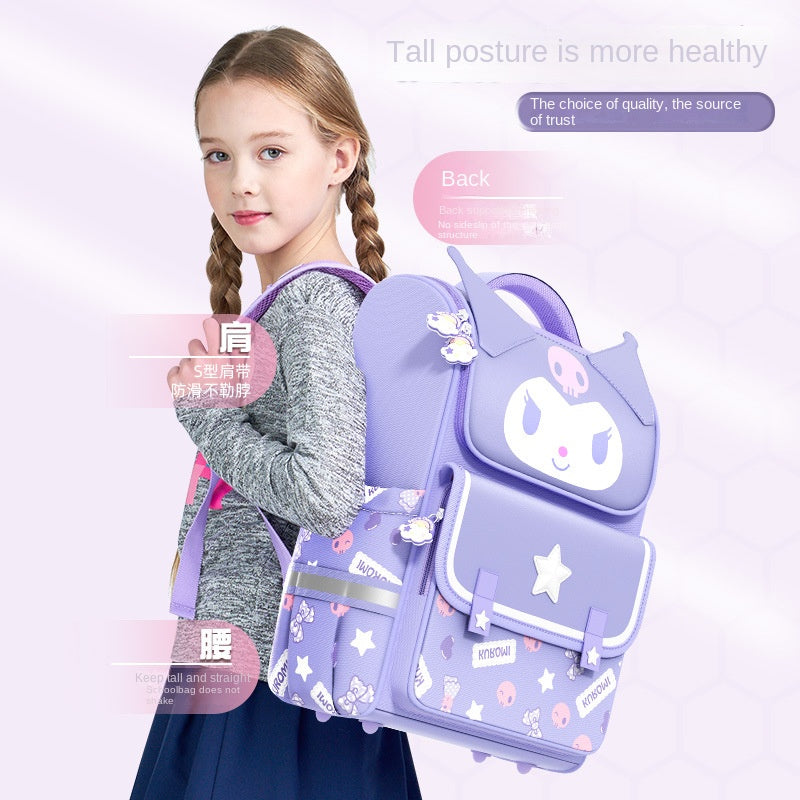 Girls School Backpack Lightweight Ergonomic Spine Support Cartoon Character Ages 6-12