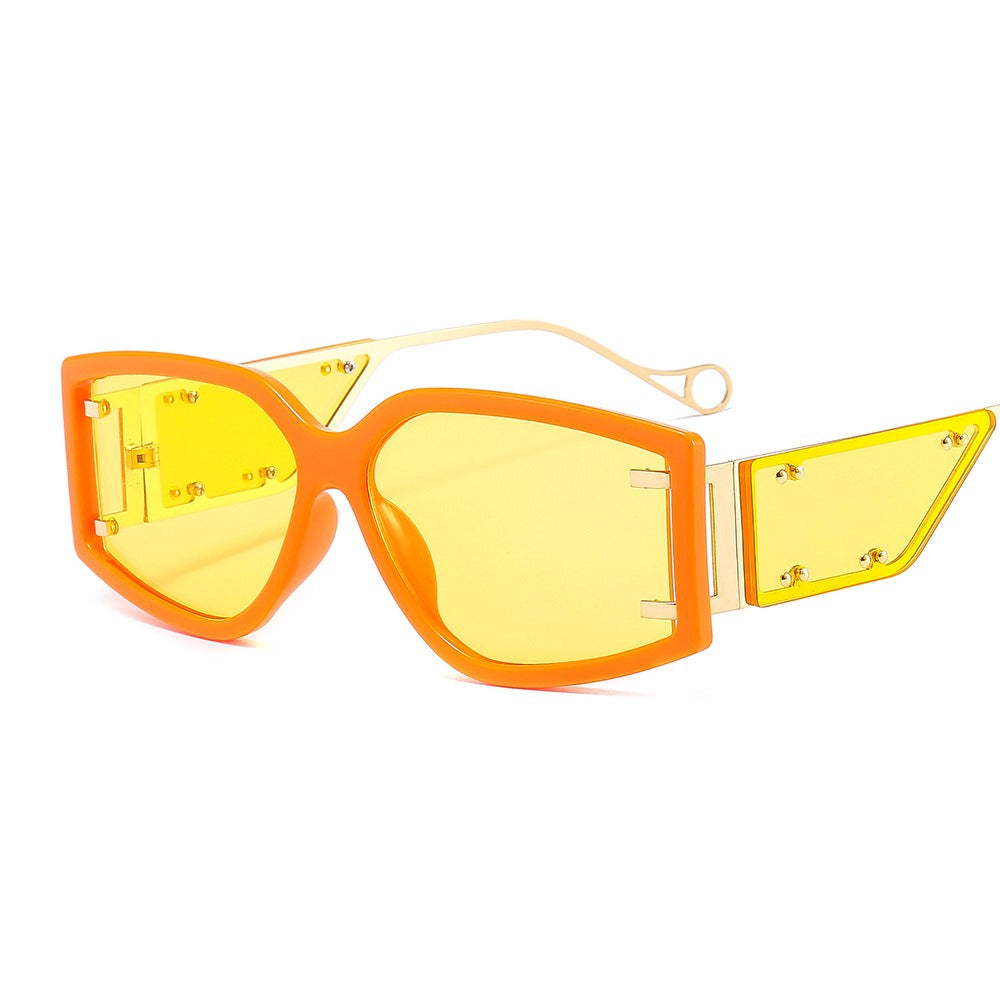 Small Window Rivet Sunglasses with UV400 Protection, Durable Lightweight Frame