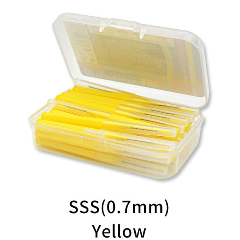 30pc I Shaped Interdental Brush Set Oral Teeth Care Floss Toothpick Cleaner Tool