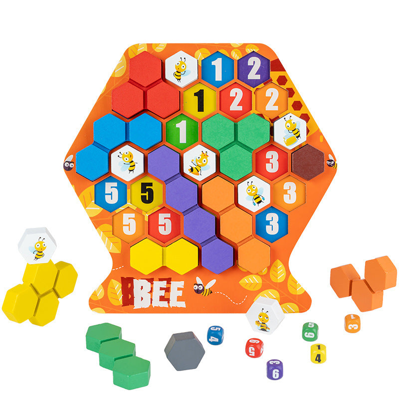 Children Honeycomb Puzzle Game Boost Spatial Skills Creative Construction Toy