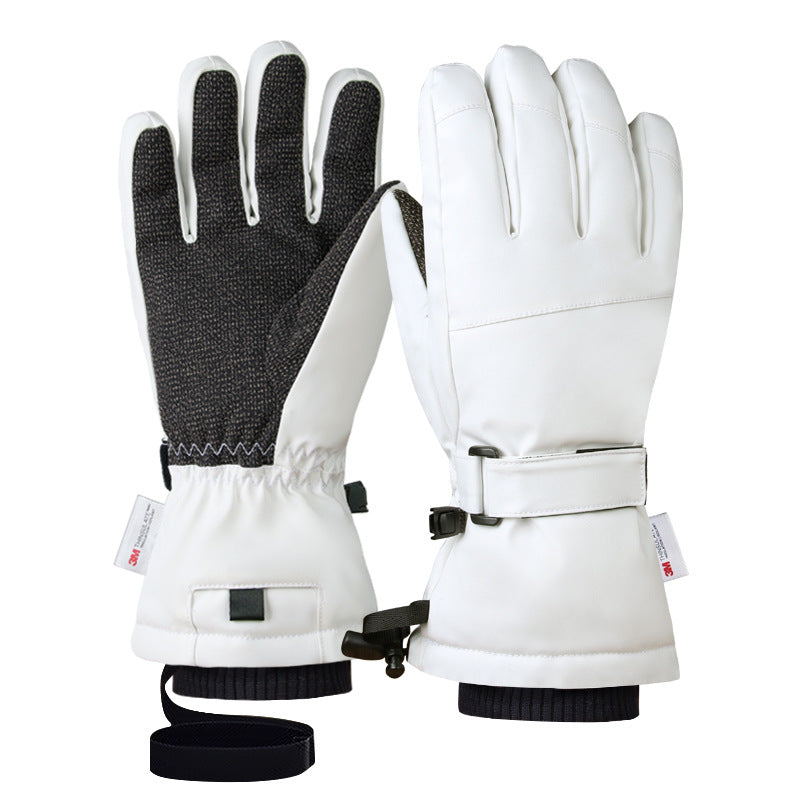 3M Thinsulate Lined Ski Gloves Waterproof Integrated Wrist Guards Pro Ski Gear
