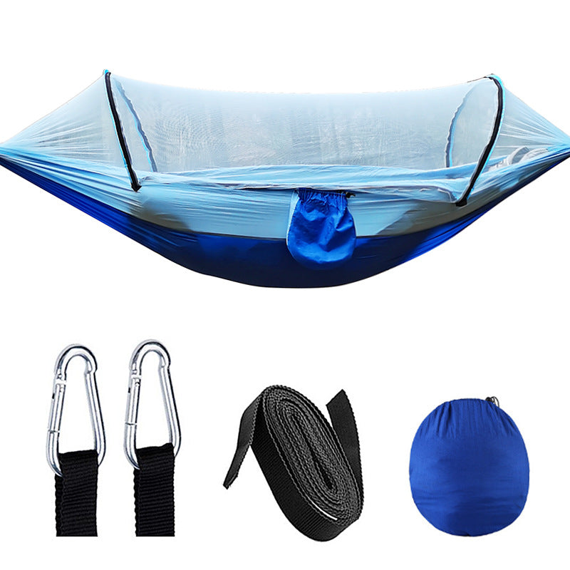 Outdoor Camping Hammock Lightweight Quick Setup Integrated Mosquito Net Durable