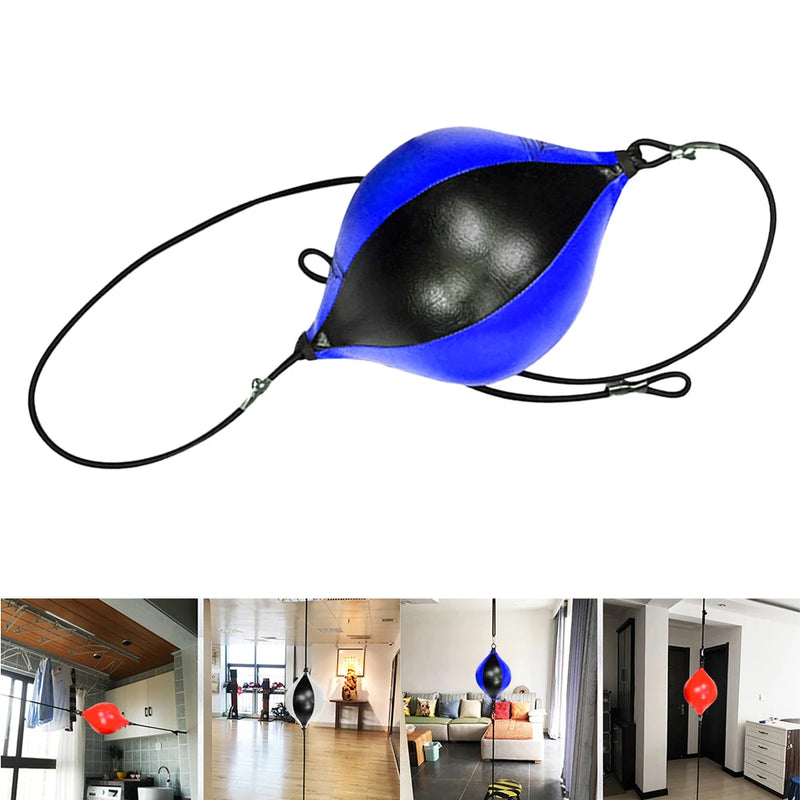 PU Leather Double End Boxing Speed Bag Reflex Ball for Enhanced Training Fitness