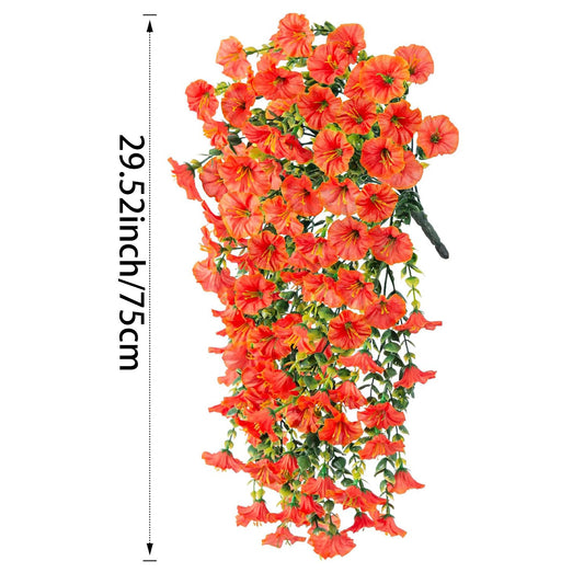 Faux Trumpet Vine Hanging Flower Garland 75cm Artificial Plant Display Decor