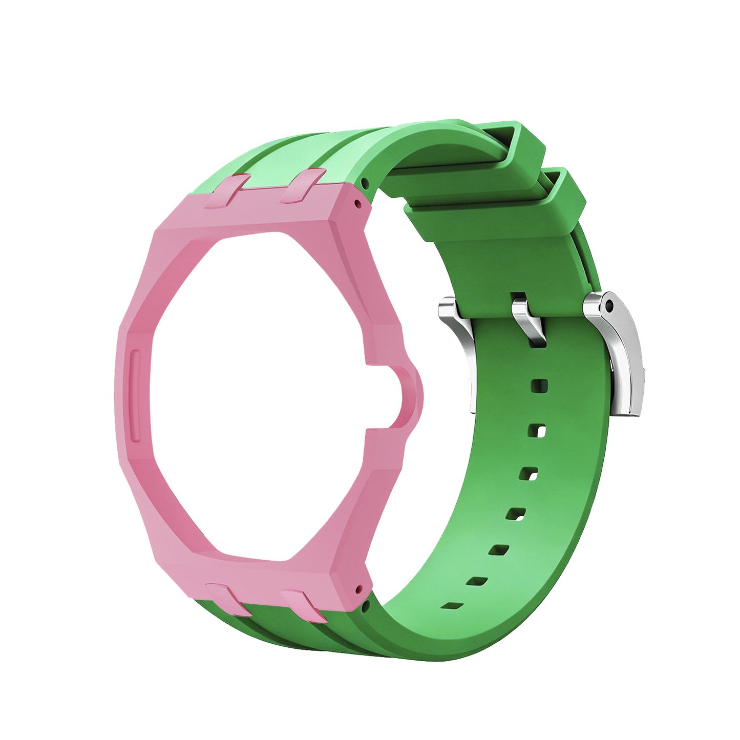 For AP x Swatch Royal Pop Watch Case Silicone Strap Adjustable Buckle Band