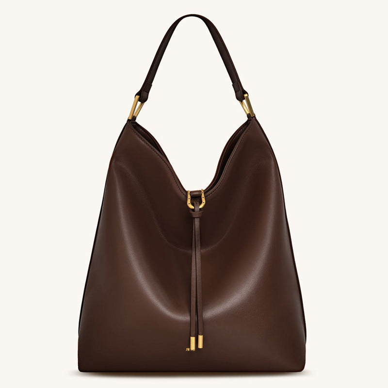 Premium Genuine Leather Tote Shoulder Bag Luxurious Durable Spacious Accessory