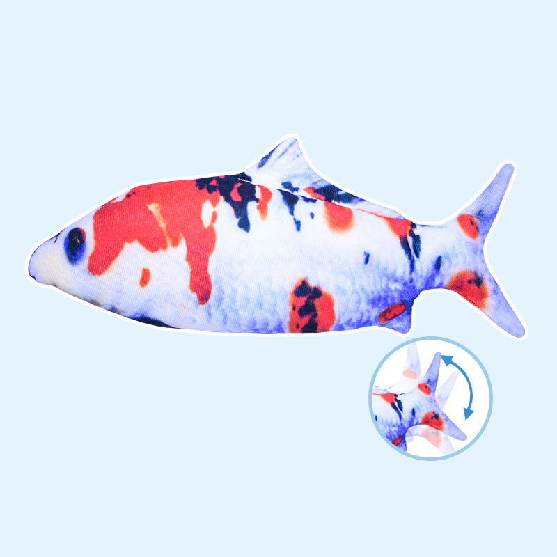 Electric Jumping Fish Cat Toy Simulating Real Movement Light Sound Toys Cats