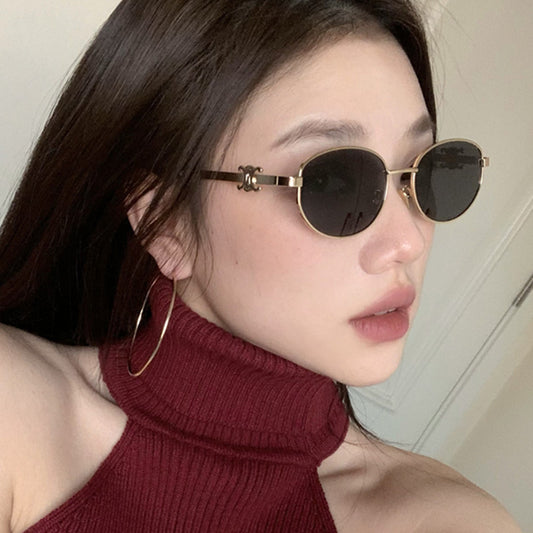 Retro Oval Sunglasses UV Protection Lightweight Durable Scratch Resistant Polarized