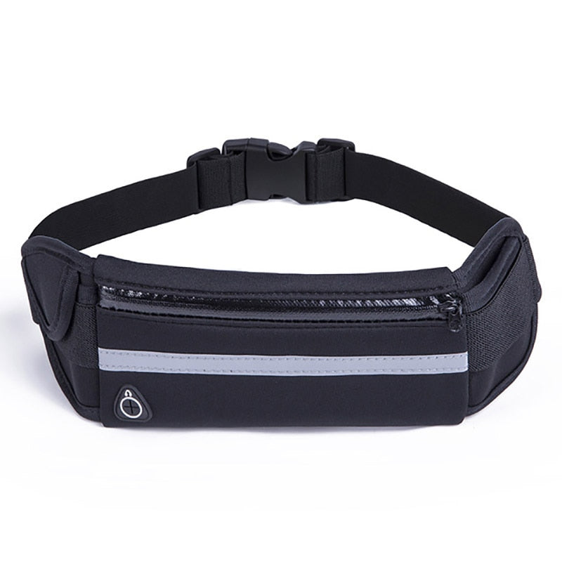Adjustable Waterproof Running Waist Belt Bag Bottle Holder Storage Zip Pocket