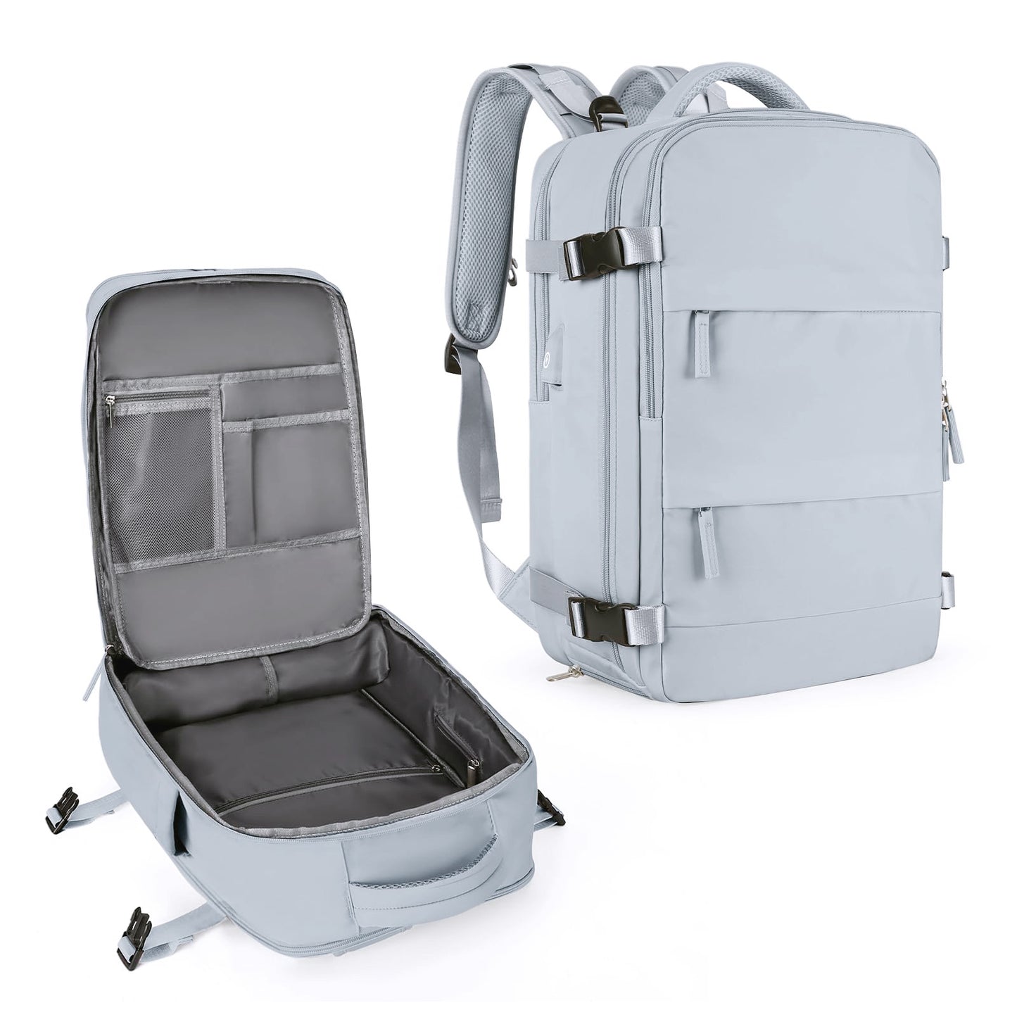 Women's Travel Backpack 20-35L Waterproof USB Charging Port Lightweight Durable