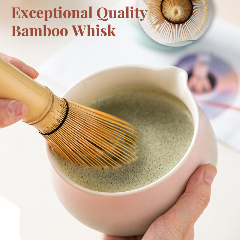 Authentic Matcha Tea Ceremony Set 8 Pieces Includes Ceramic Bowl Bamboo Tools