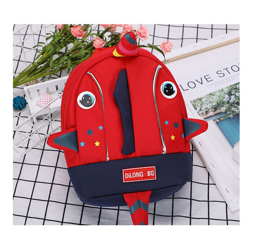 Children's Cartoon Sea Creatures Digital Print Backpack Lightweight Spinal Support