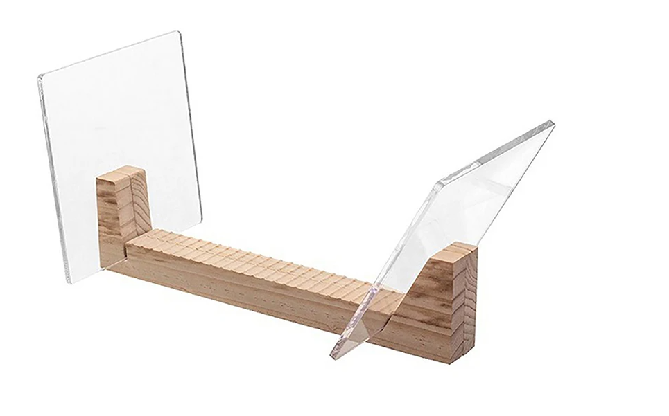 Record Storage Rack Stackable Wooden Slotted Ps Board Panels 34.3 17.8 19cm