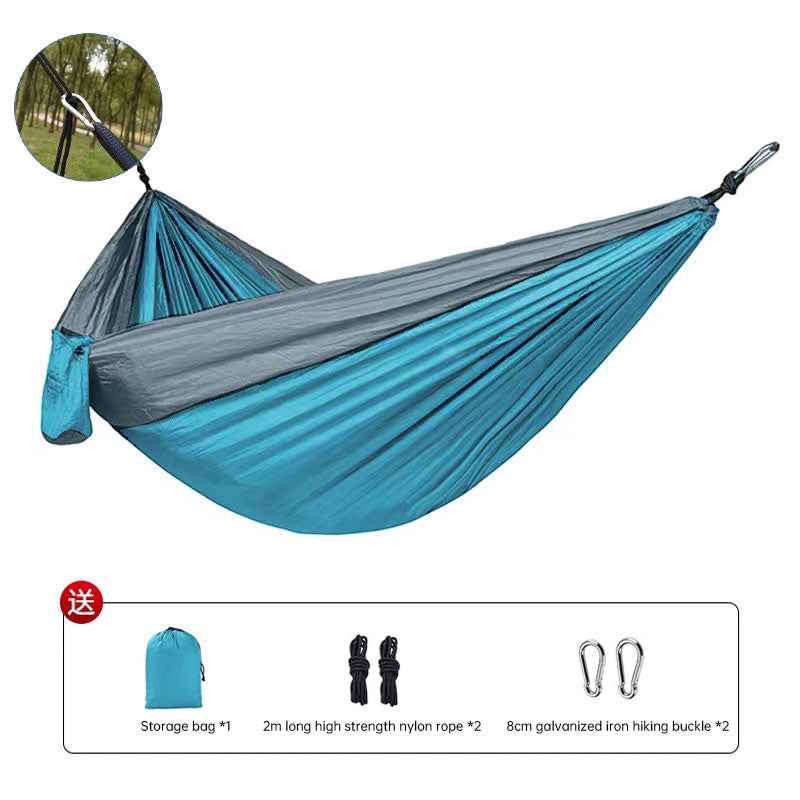 Parachute Fabric Hammock for Camping, Single or Double, Indoor or Outdoor Use