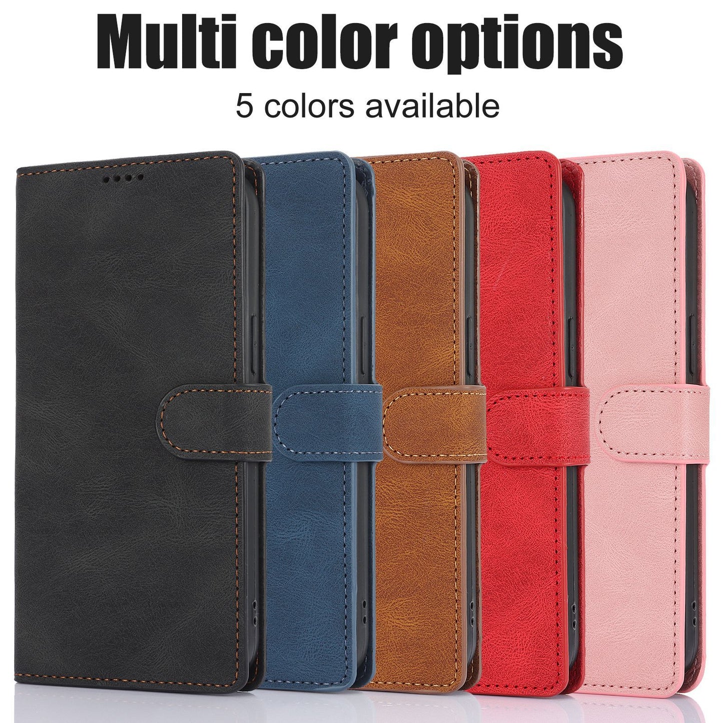Leather Flip Wallet Case For Apple iPhone 16 15 14 13 12 11 Pro Max Cover Protection