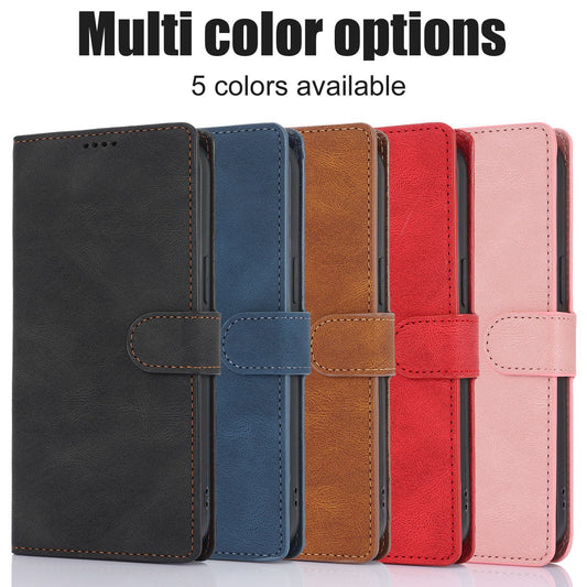 Leather Flip Wallet Case For Apple iPhone 16 15 14 13 12 11 Pro Max Cover Protection