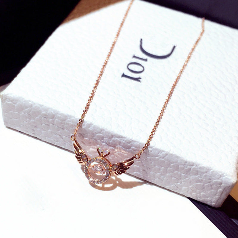 Rose Gold Tone Angel Wing Necklace Chain Necklace Jewellery Design Wings