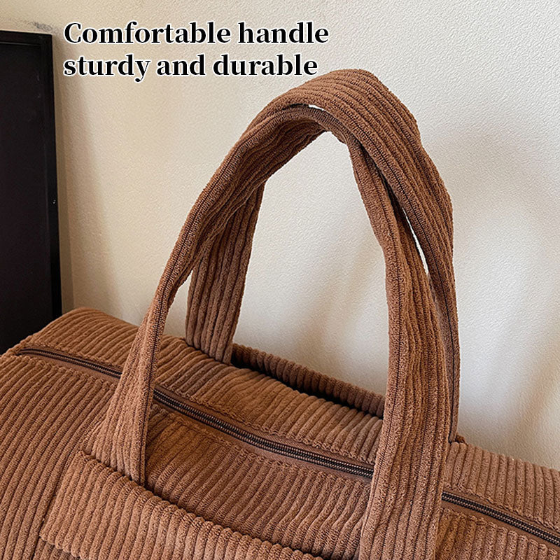 High Capacity Unisex Corduroy Crossbody Bag Sports Shoulder Adjustable Strap