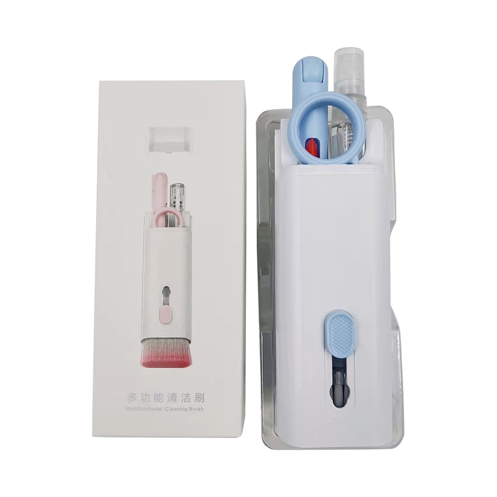 7in 1 Compact Dust Brush Kit Retractable Brush Spray Bottle Case Set