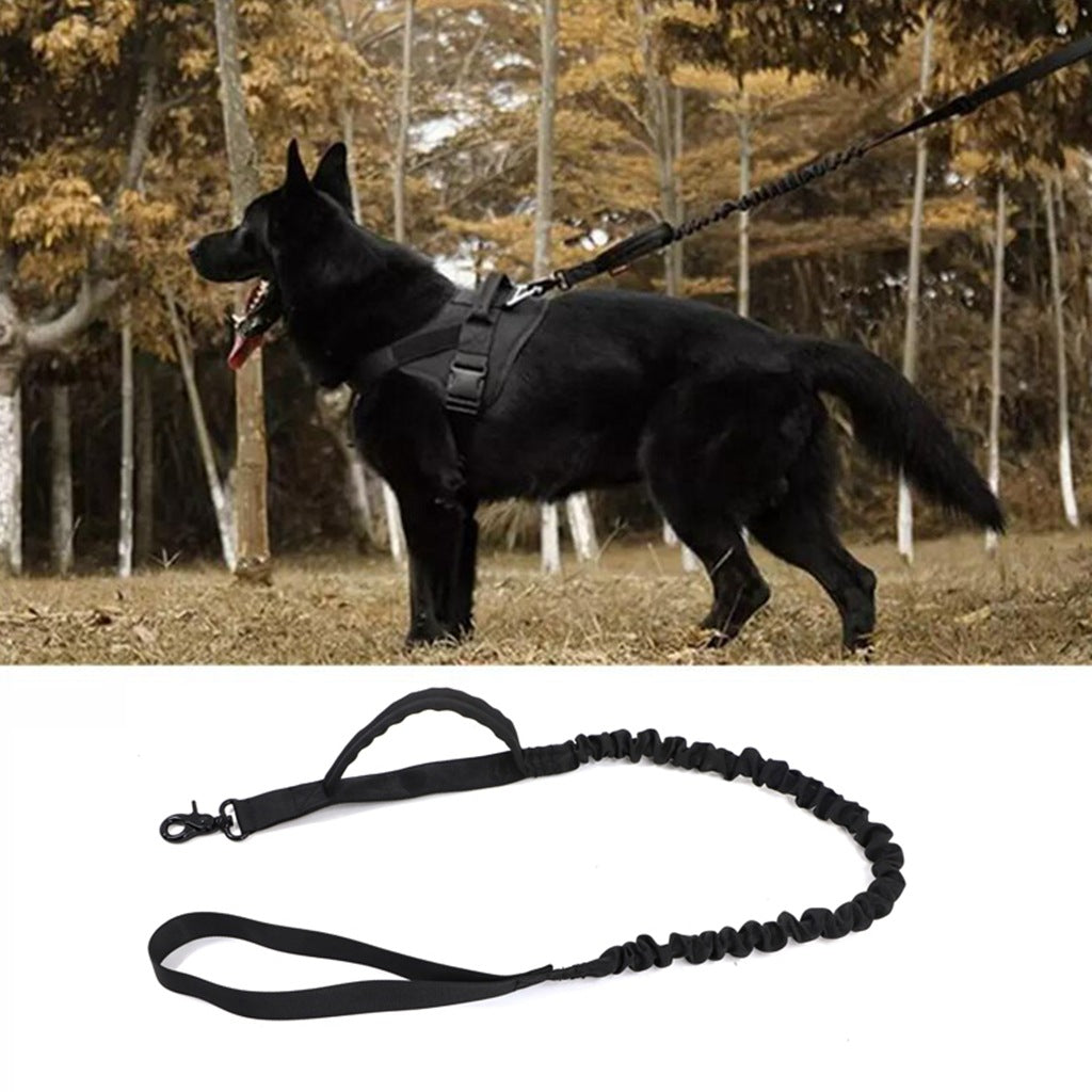 Outdoor Dog Tactical Vest Adjustable Harness Black Military Design Clothing