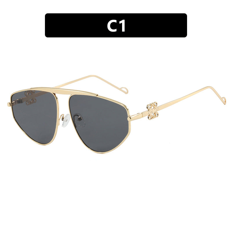 Womens Stylish Sunglasses Metal Frame UV400 Protection Outdoor Fashion